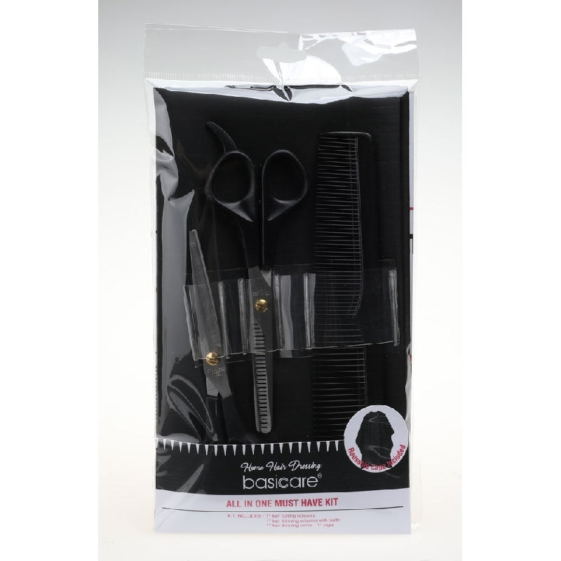 Basicare 4-Piece All In One Must Have Kit Haircutting Tools