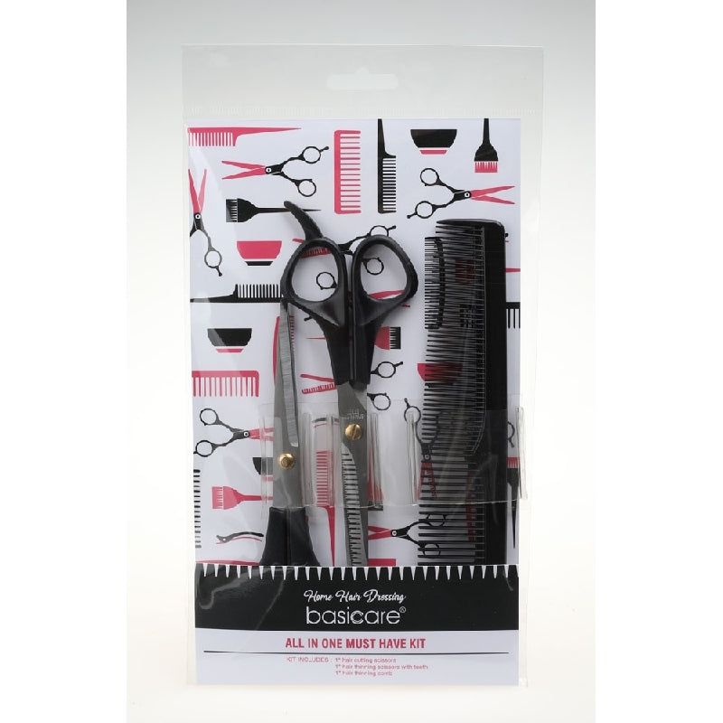 Basicare 3-Piece All In One Must Have Kit Haircutting Tools
