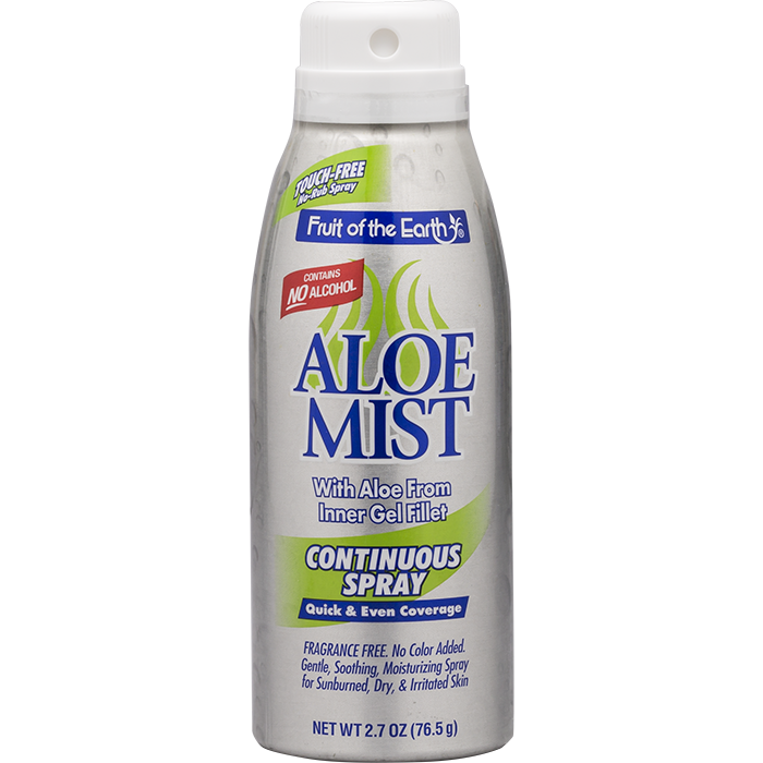 Fruit Of The Earth Aloe Mist 100% Pure Gel Spray Travel Size 76.5gm