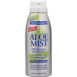 Fruit Of The Earth Aloe Mist 100% Pure Gel Spray Travel Size 76.5gm