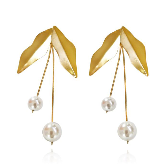 Culturesse Marjorie 24K Artisan Gold Leaf Earrings