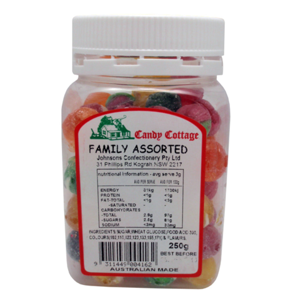 Candy Cottage Family Assorted 250gm Old Fashioned Lollies Sweets