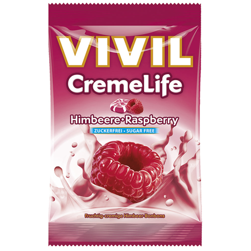 Vivil Sugar Free Creme Life Raspberry Candy Sweets 110gm